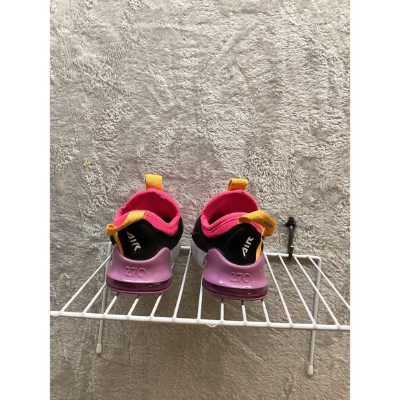 Nike Air Max 270 Kids Toddler Shoes Pink Black Yellow Slip On Size 7C - Picture 5 of 8